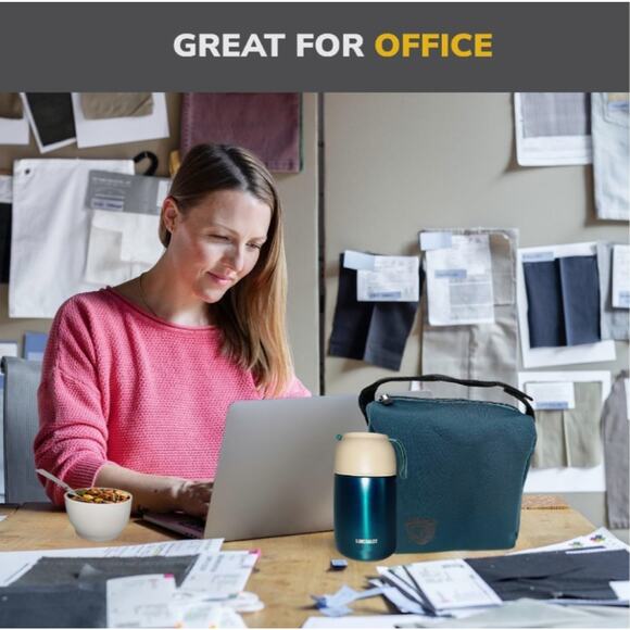 Insulated Food Jar for Hot Food in a Bag - 15 & 21 Oz Soup Lunch Box Container f - Picture 2 of 7